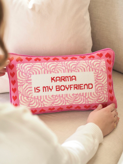 Karma Needlepoint Pillow | 9x15 - The Cross Decor & Design