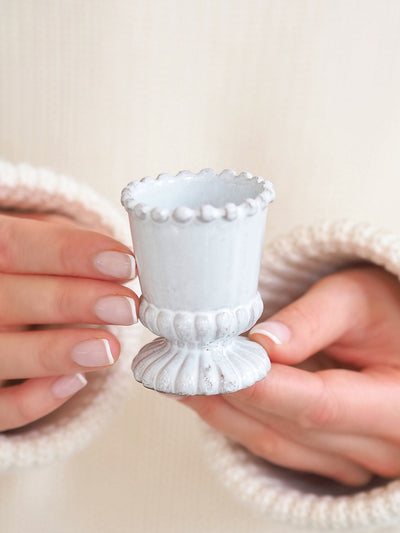 Astier De Villate | Adelaide Egg Cup with Beaded Rim - The Cross Decor & Design