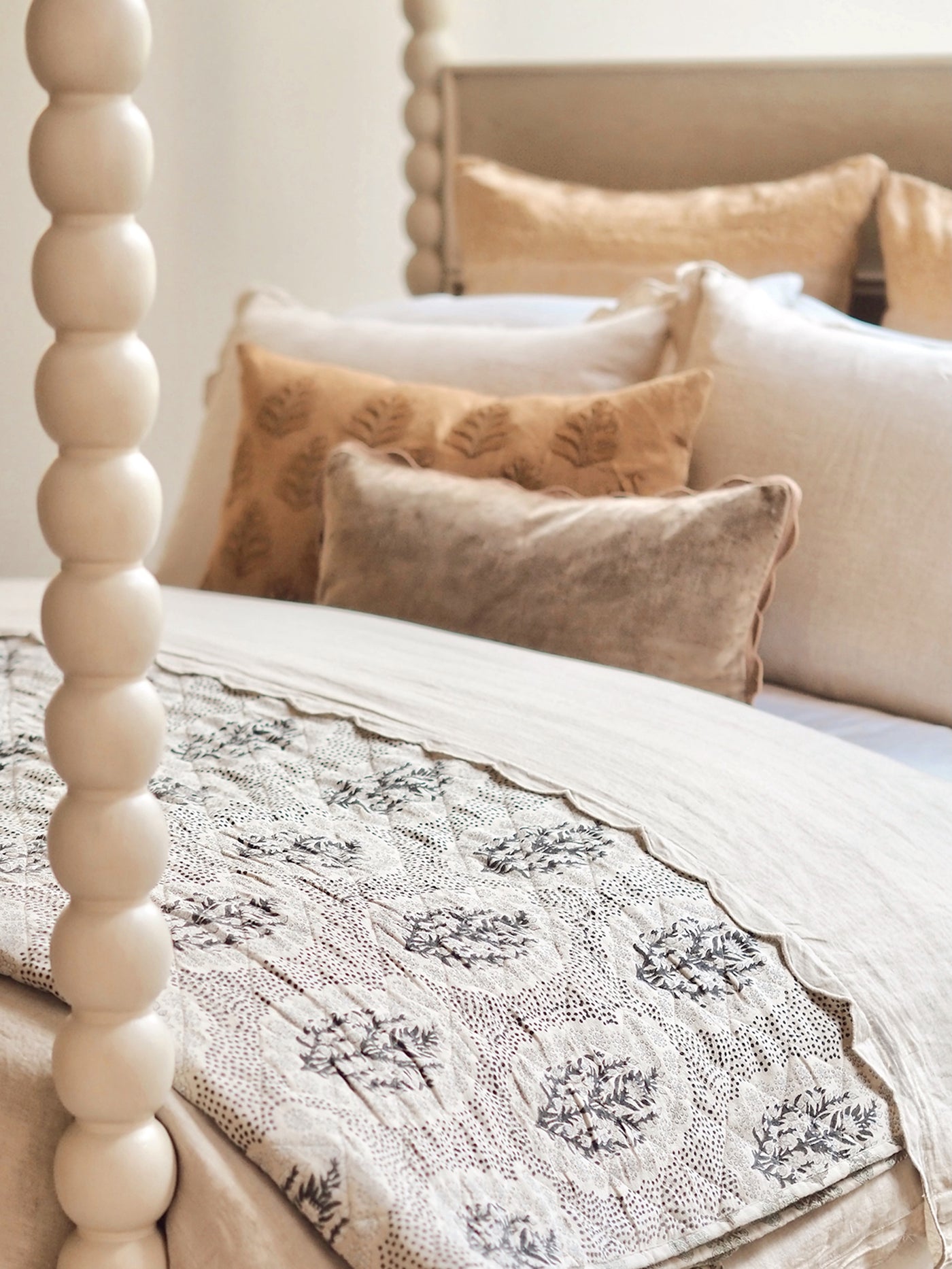 Winfleur Marigold Graphite Coverlet