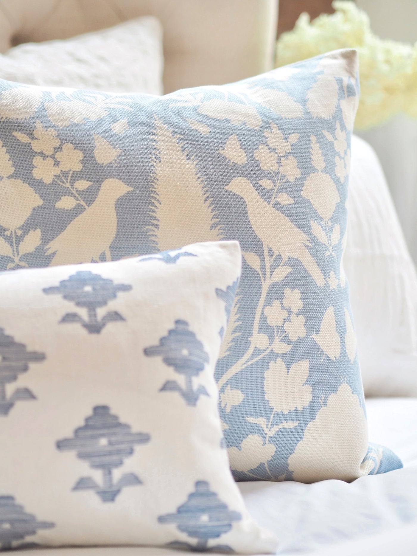 Ceri Blue Pillow | 22x22 - The Cross Decor & Design