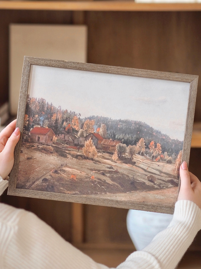 The Old Farm Framed Canvas Print | 11x14 - The Cross Decor & Design