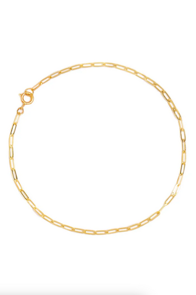 Flat Drawn Cable Bracelet | 14K Gold