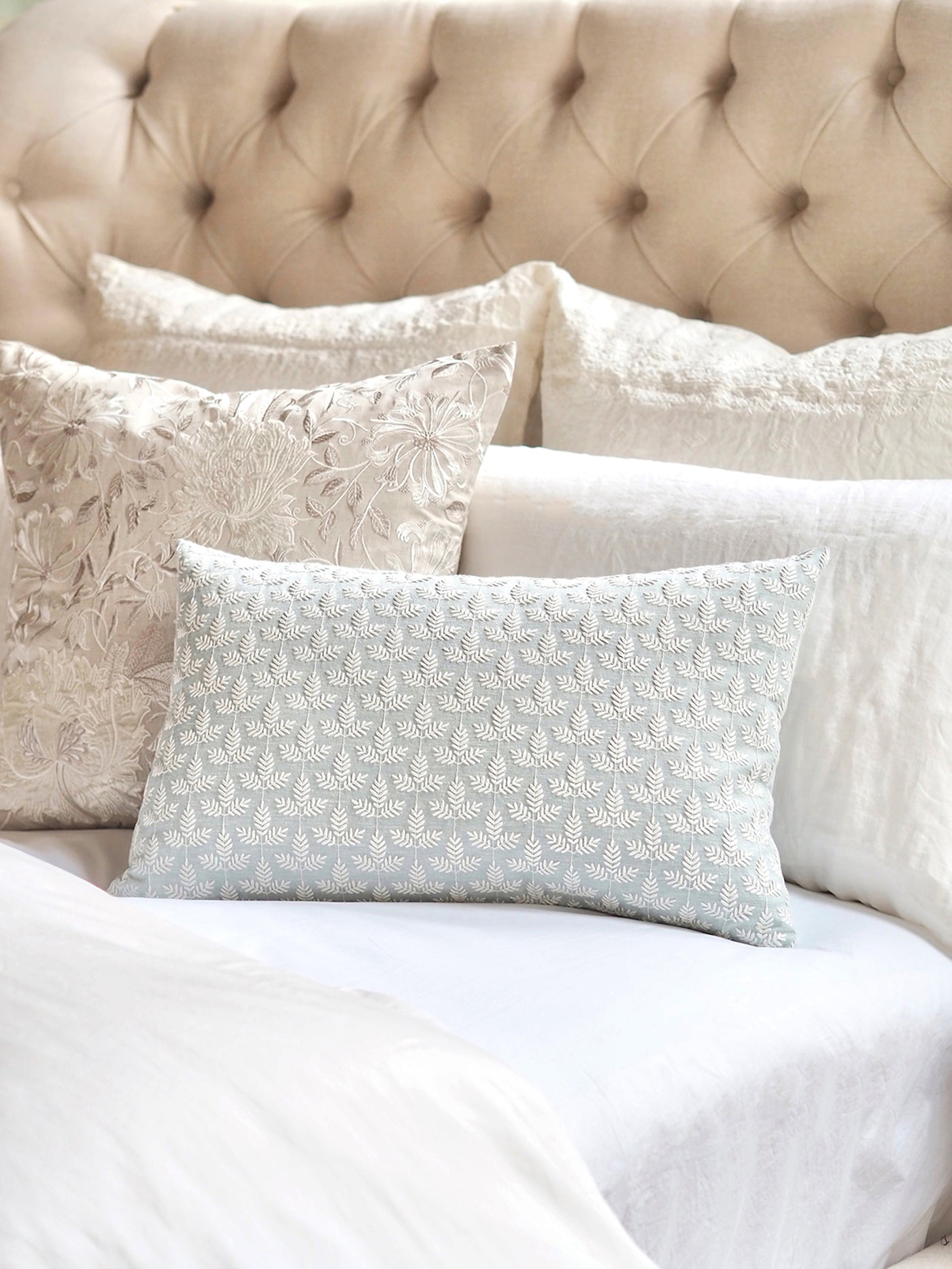 Ella Duck Egg Pillow - The Cross Decor & Design