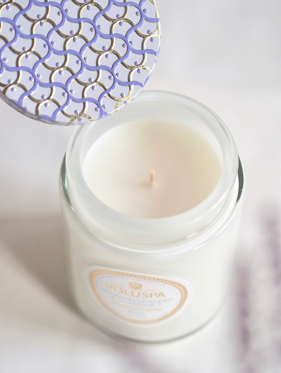 Mountain Lavender & Chamomile Glass Jar Candle | Large - The Cross Decor & Design