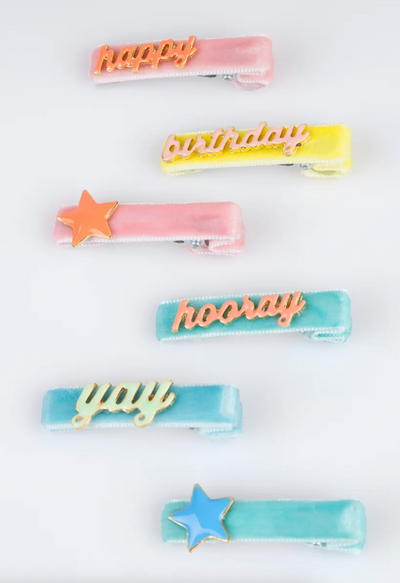 Happy Birthday Hair Clips - The Cross Decor & Design