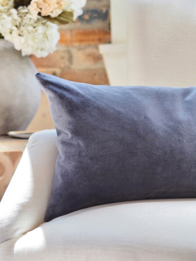Vera Graphite Velvet Pillow | 16x24
