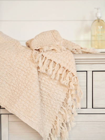 Natural Waffle Bath Towel