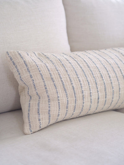 JoJo Ivory/Blue Grey Lumbar Pillow | 14x40 - The Cross Decor & Design