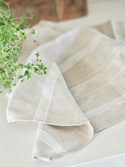 Maison Stripe Linen Tea Towel