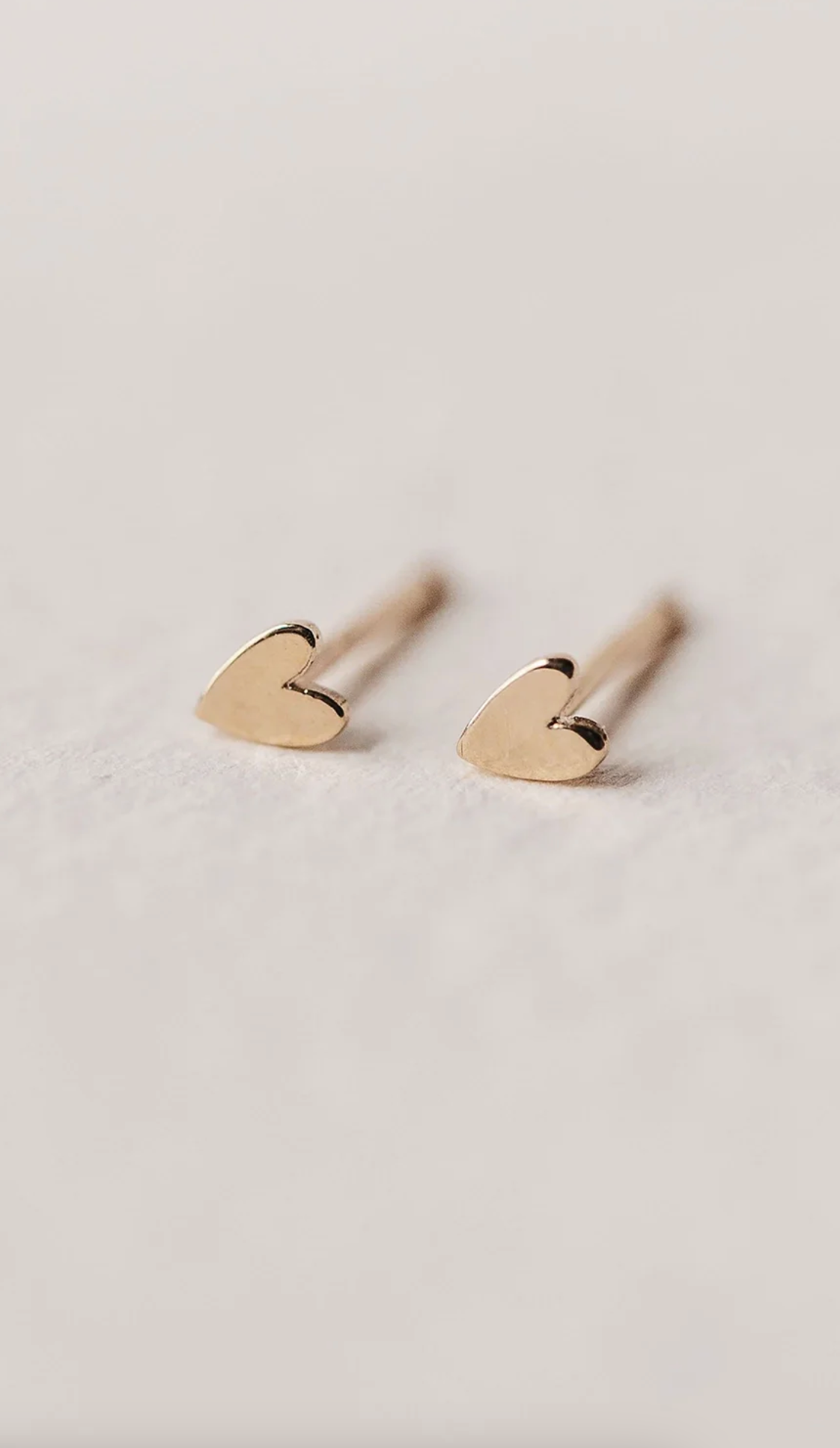 Everyday Little Lovely Heart Studs | 14K Gold - The Cross Decor & Design