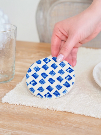 Blue Tile Coasters - The Cross Decor & Design