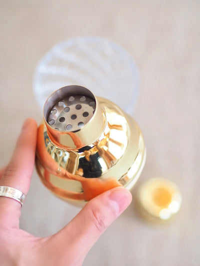 Gold Embossed Glass Shaker