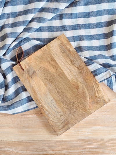 Cheyenne Cheese Board w/ Leather Handle - The Cross Decor & Design