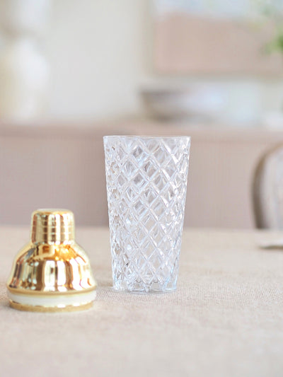 Gold Embossed Glass Shaker