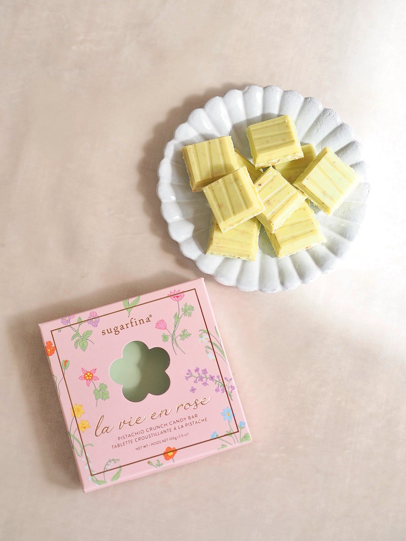 La Vie En Rose Pistachio Crunch Candy Bar