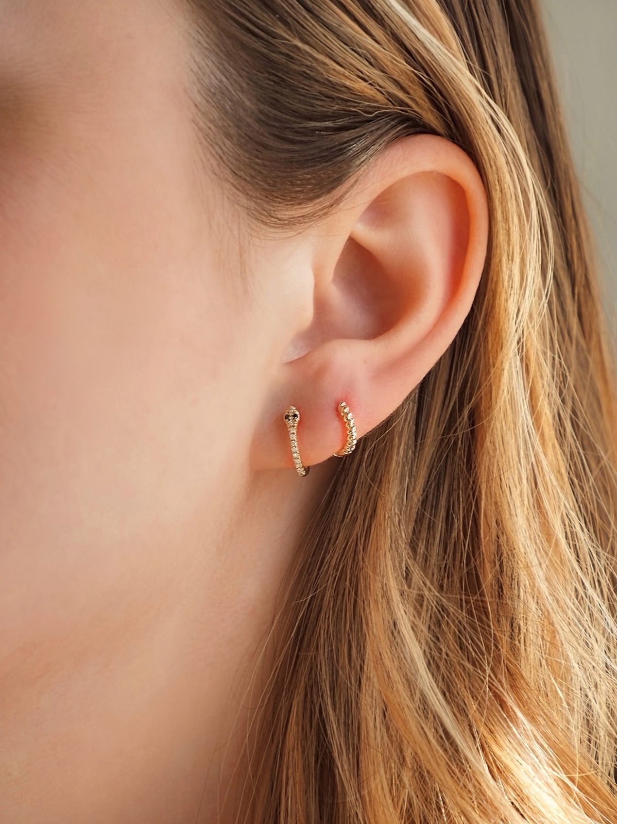 Snake Huggies | 14K Gold - The Cross Decor & Design