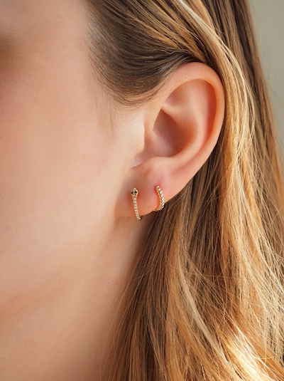 Snake Huggies | 14K Gold - The Cross Decor & Design