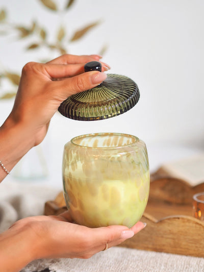 Leaves & Acorn Candle