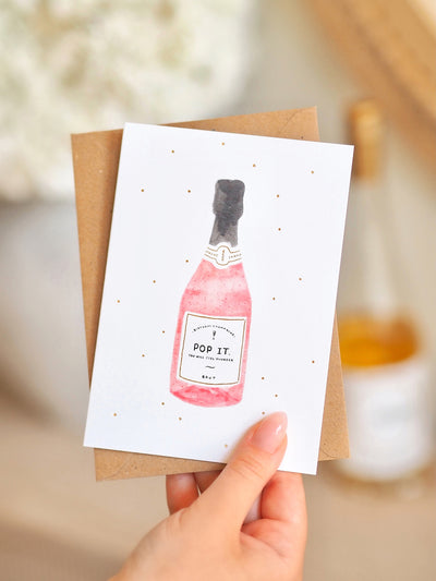 Birthday Gold Champagne Card - The Cross Decor & Design