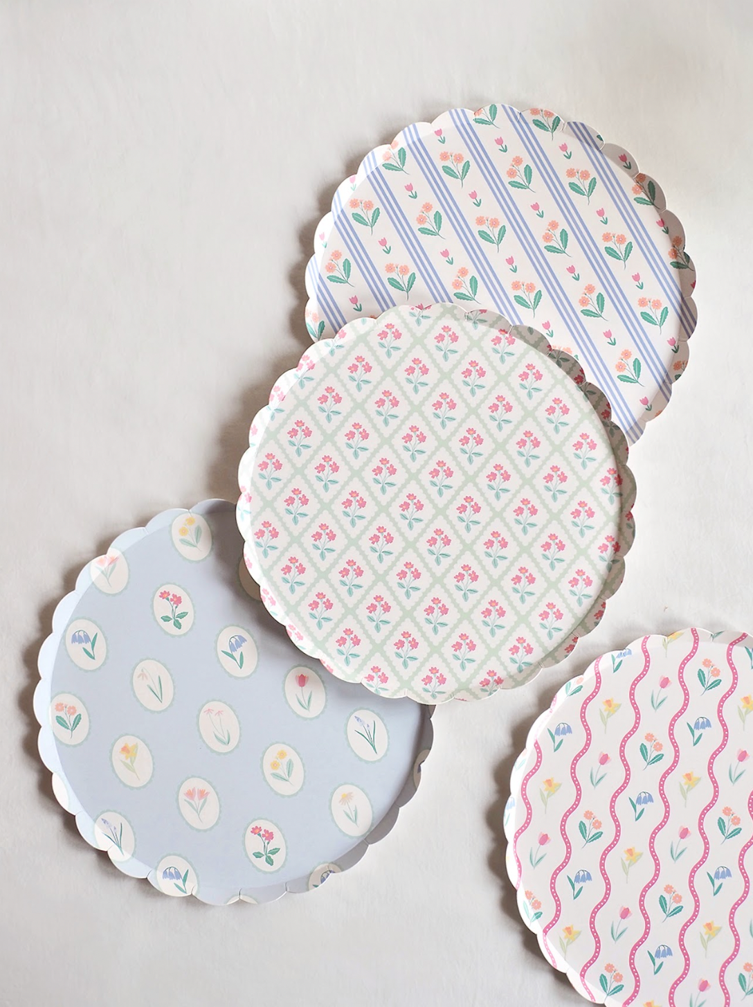 Flower Pattern Dinner Plates - The Cross Decor & Design