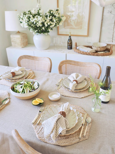 Natural Linen Tablecloth - The Cross Decor & Design