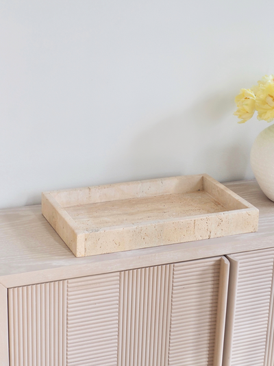 Louise Travertine Tray - The Cross Decor & Design