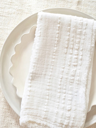 Alice White Napkin - The Cross Decor & Design