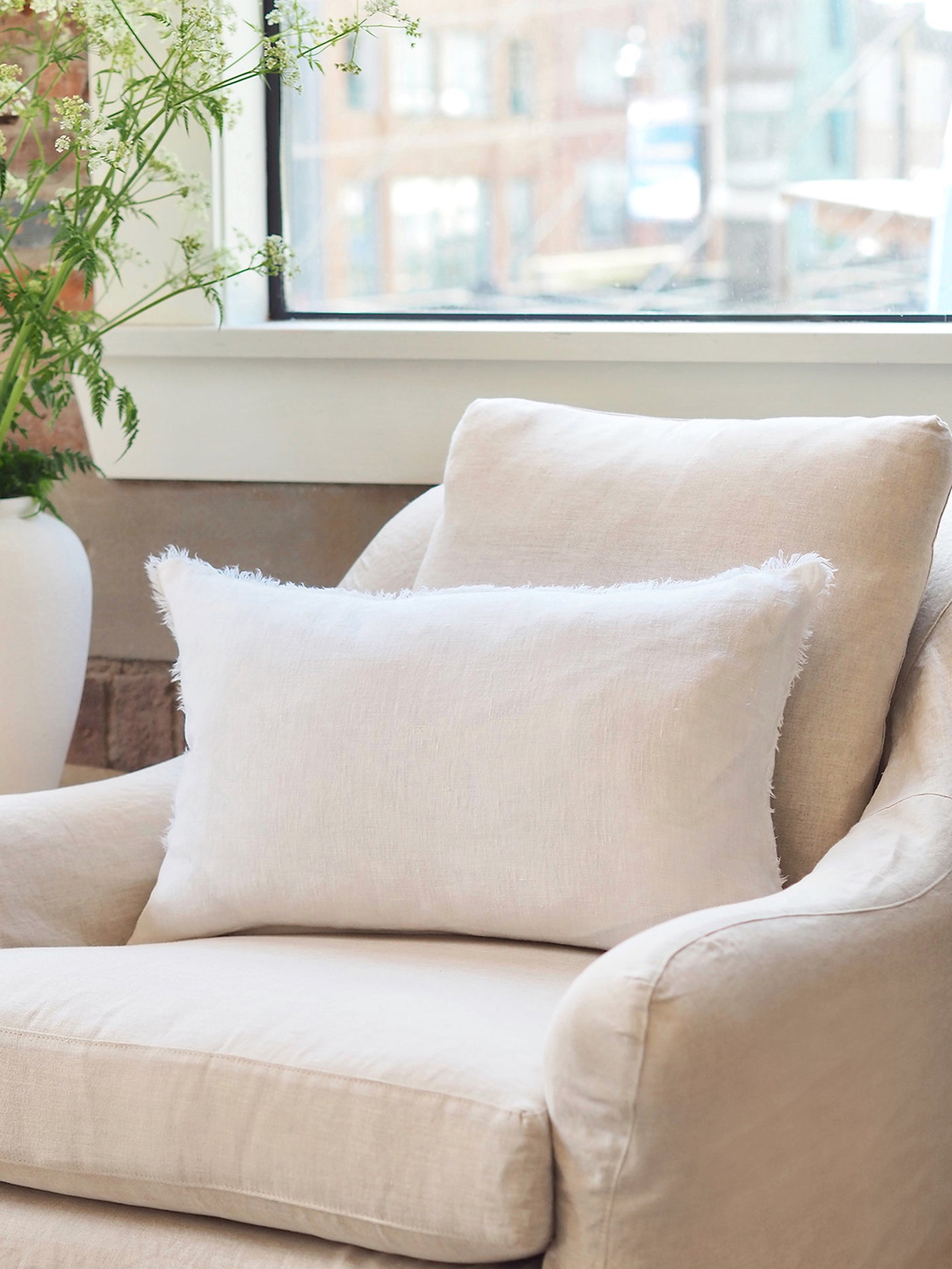 Lina Ivory Pillow | 16x24