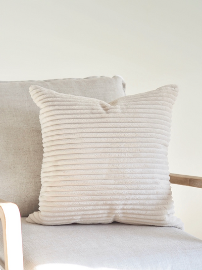 Ivory Corduroy Pillow | 22x22