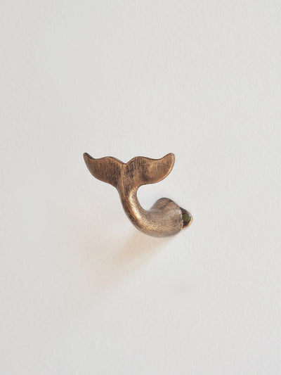 Gold Whale Tail Wall Hook