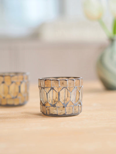 Glass Mosaic Tealight Holder
