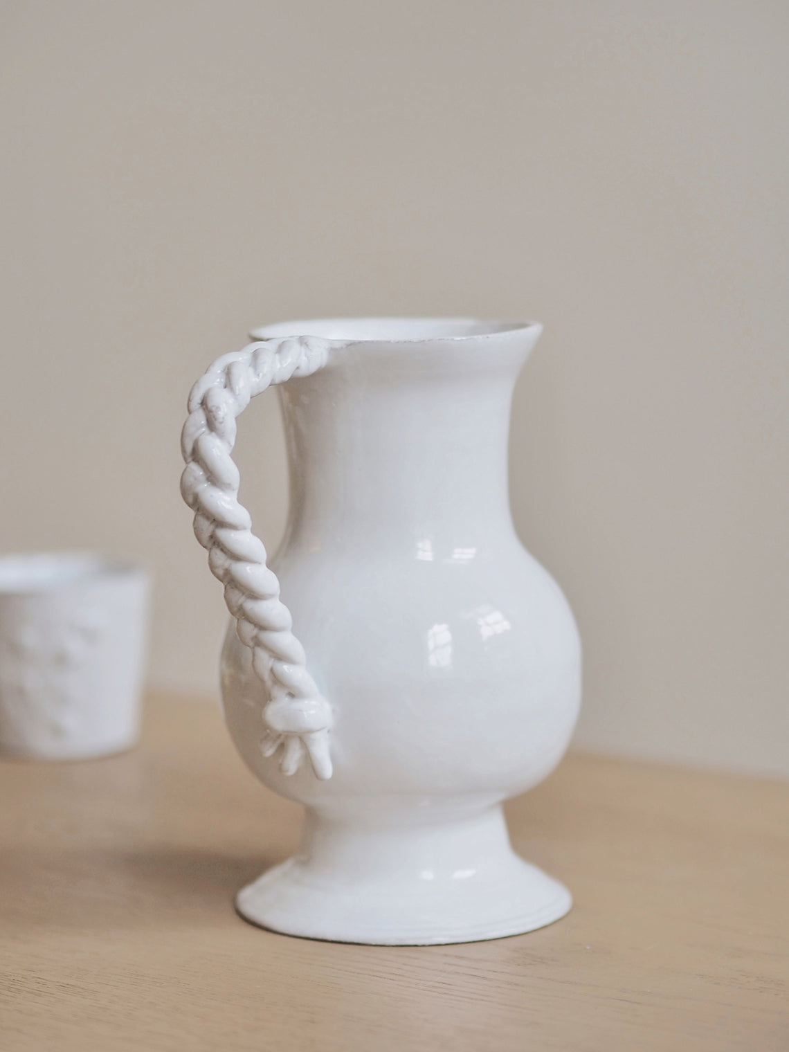 Setsuko Braided Handle Pitcher