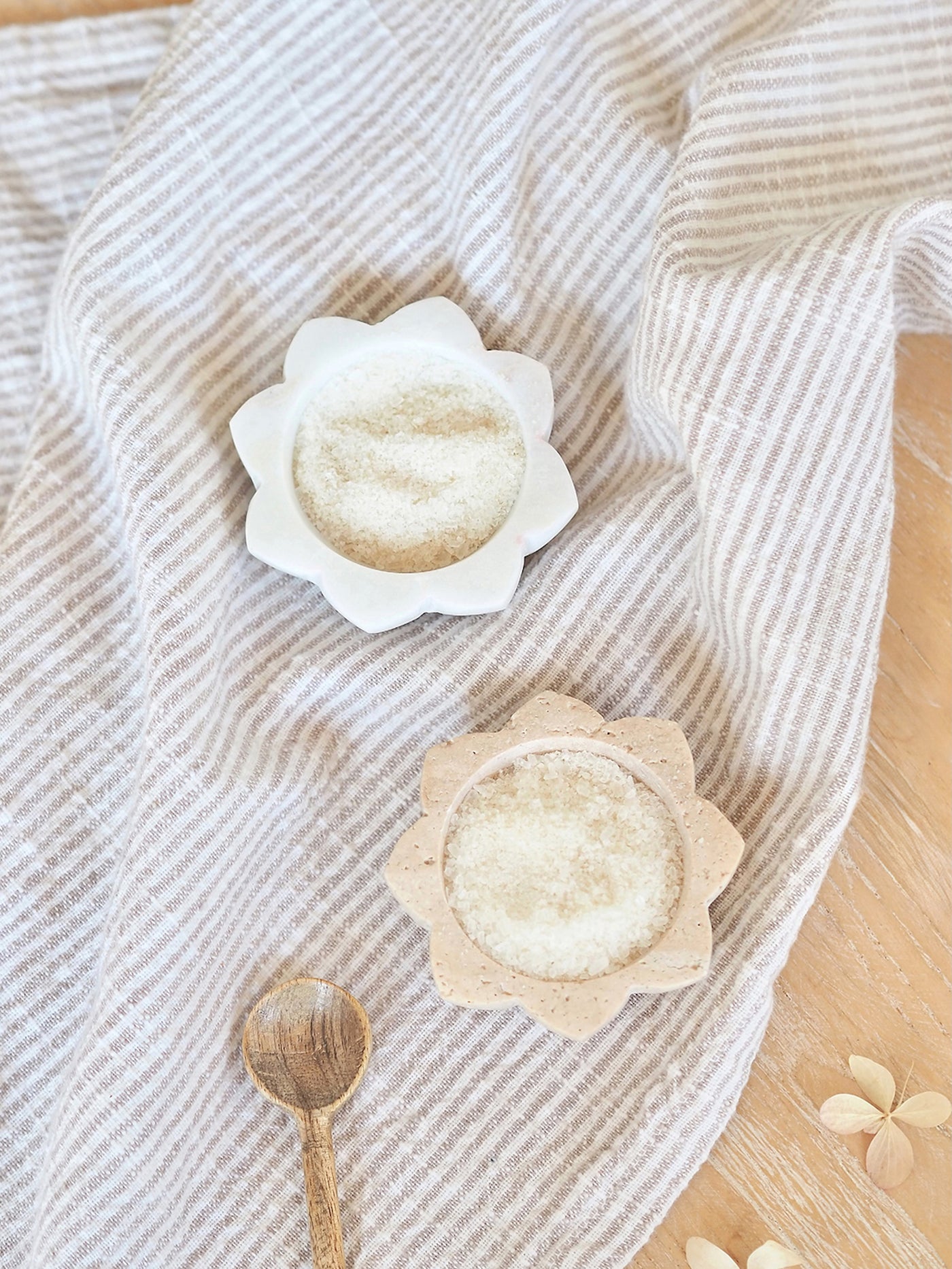 Travertine Lotus Pinch Bowl - The Cross Decor & Design
