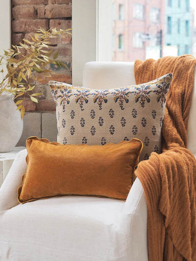 Vivian Scalloped Bronze Pillow | 21x12