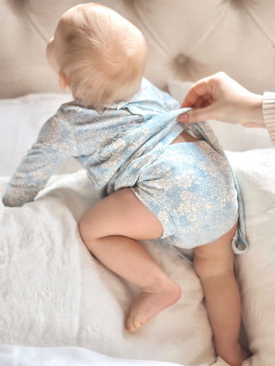 Blue Meadow Floral Dress & Bloomer