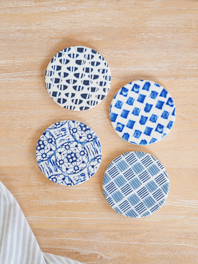Blue Tile Coasters - The Cross Decor & Design