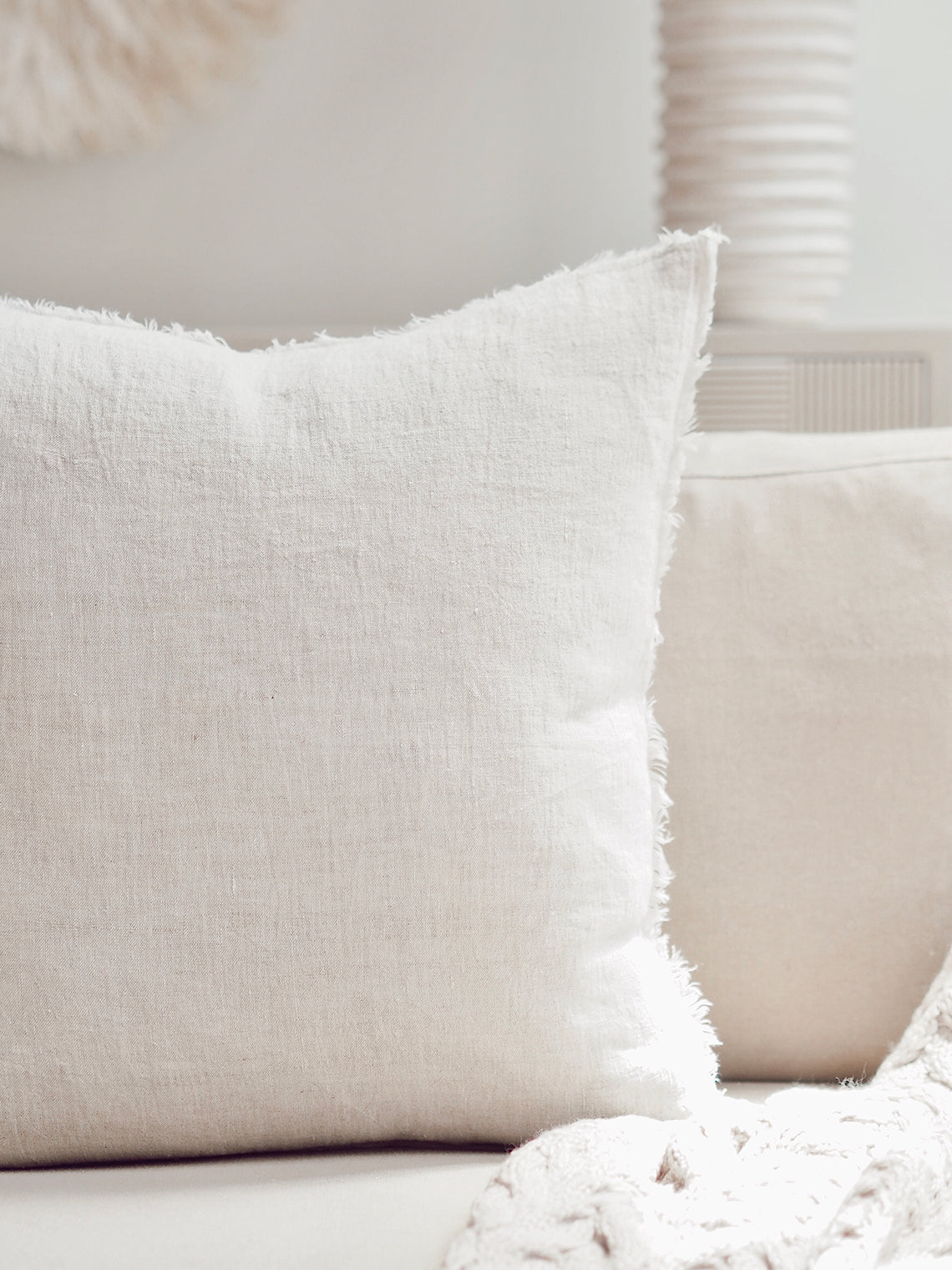 Lina Chambray Pillow | 24x24 - The Cross Decor & Design