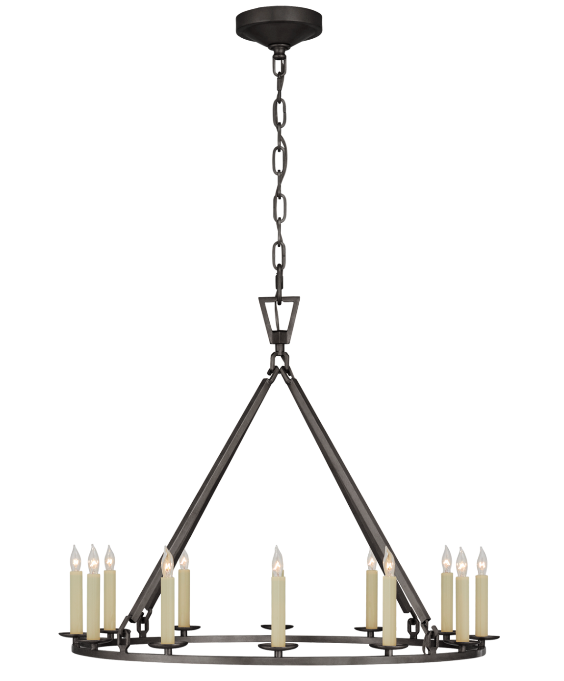 Darlana Aged Iron Chandelier - The Cross Decor & Design