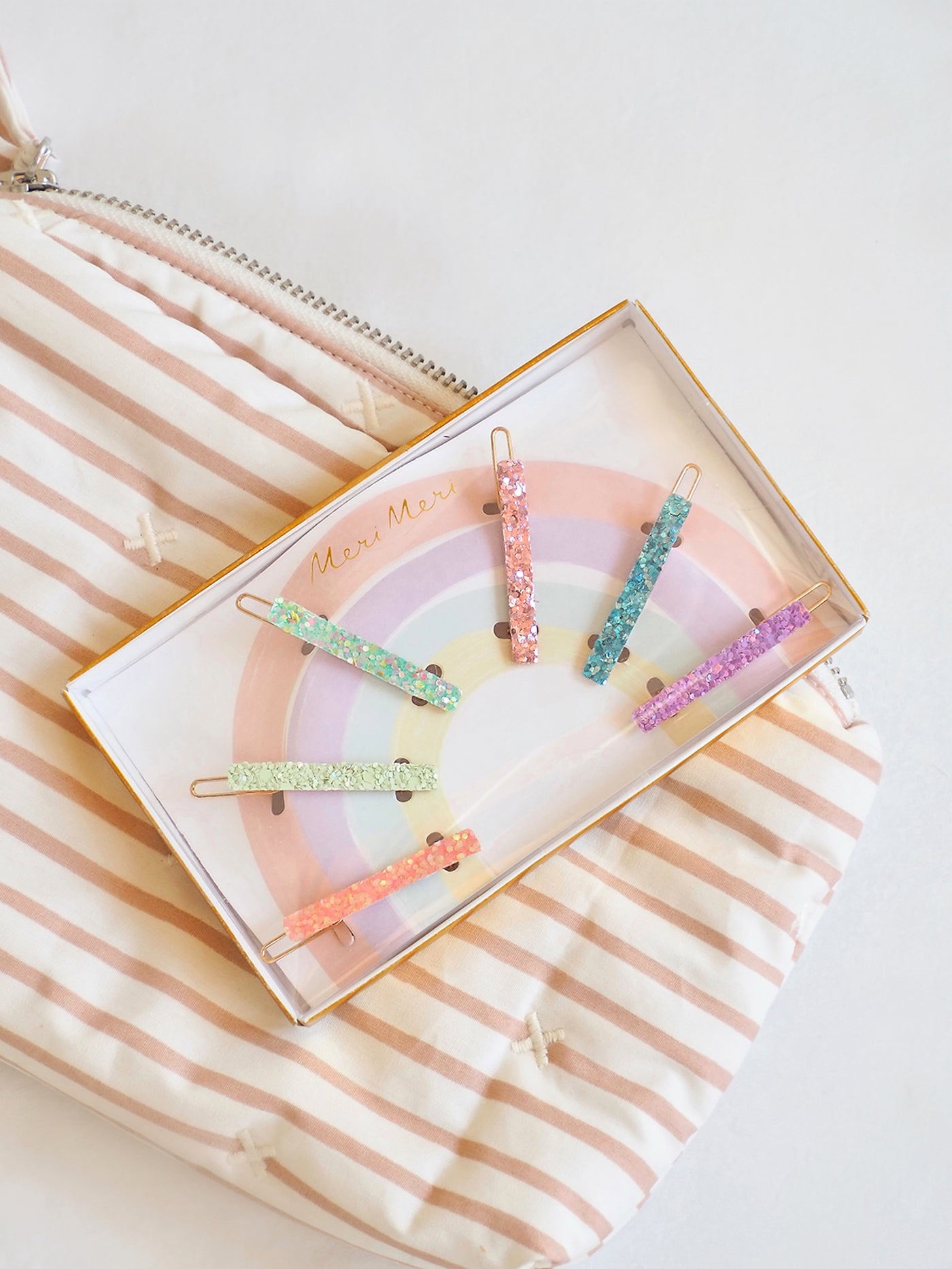 Glitter Rainbow Hair Clips - The Cross Decor & Design