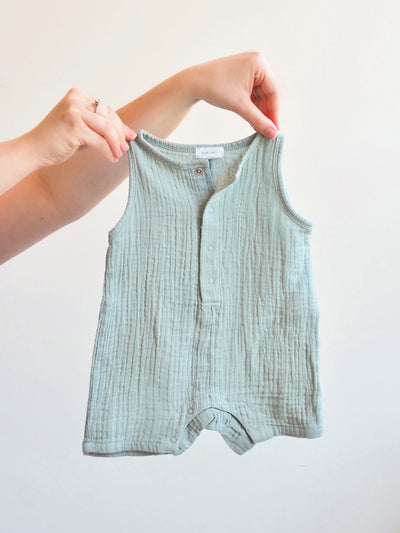 Slate Grey Sleeveless Shortie Romper - The Cross Decor & Design