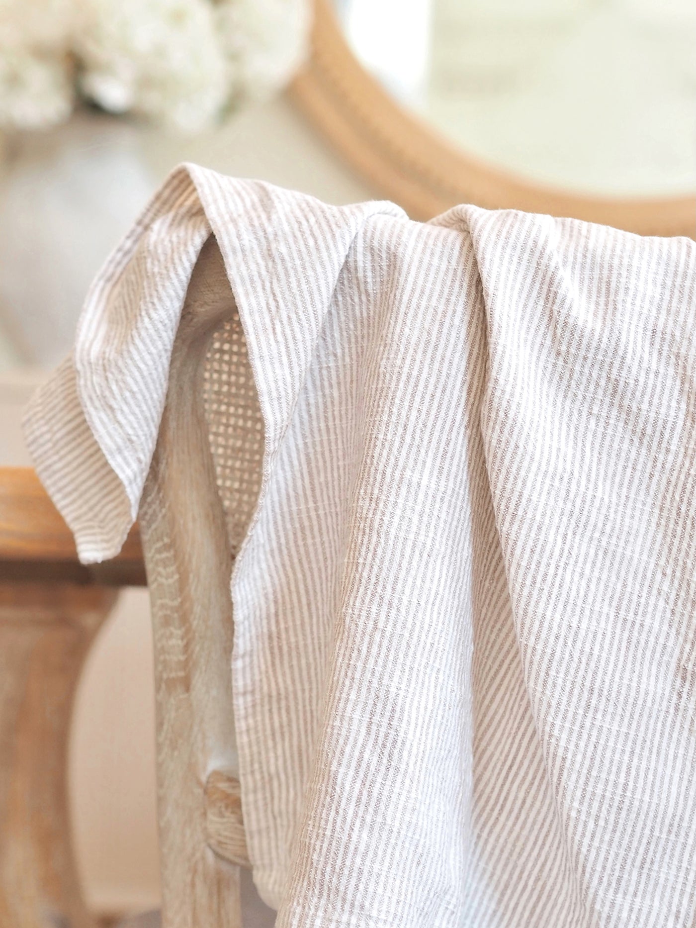 Chef Stripe Mink Tea Towel - The Cross Decor & Design