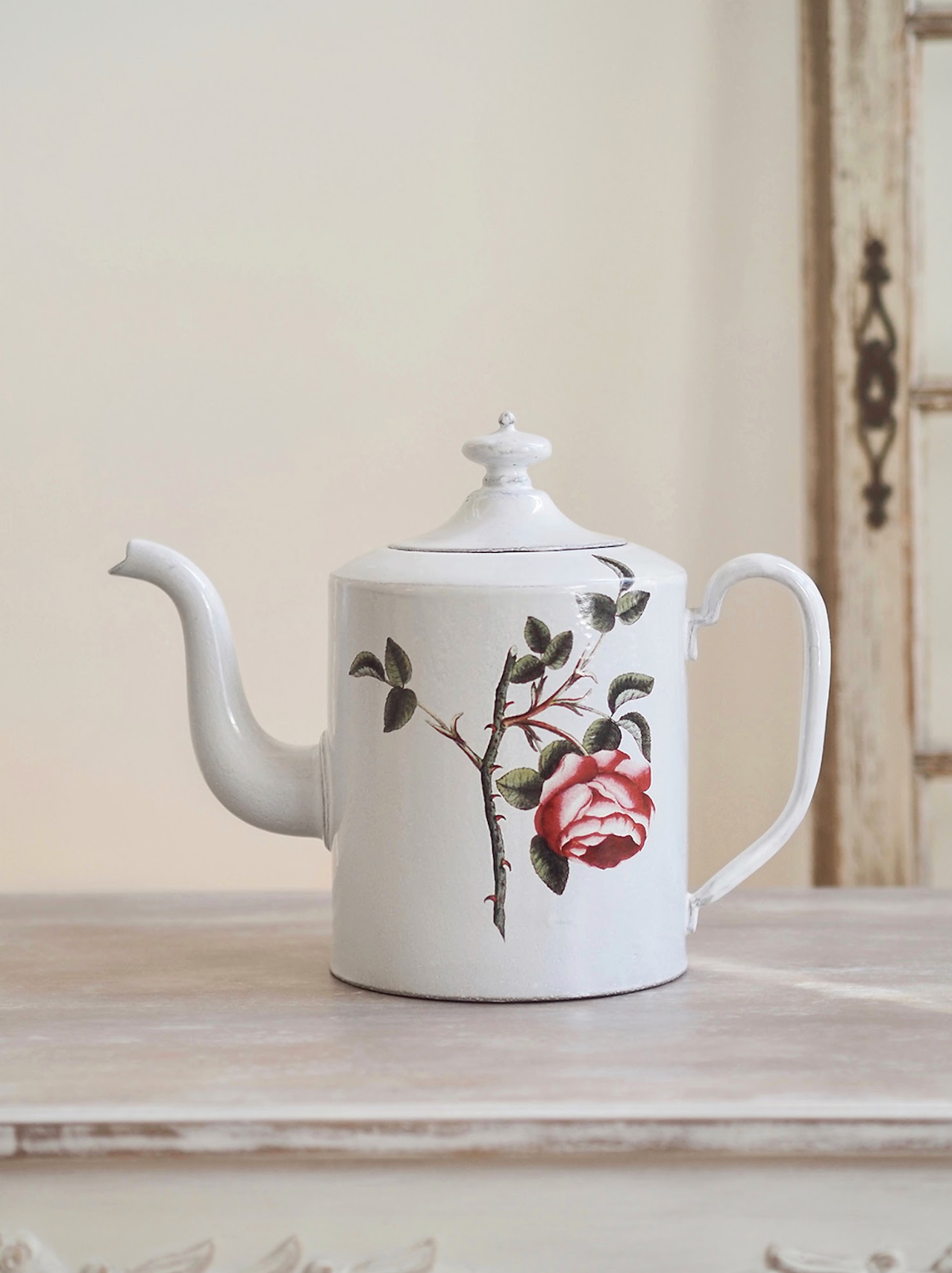 Rosa Centilolia JD Benoit Teapot - The Cross Decor & Design