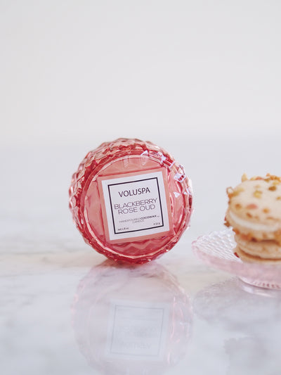 Blackberry Rose Oud Macaron Candle