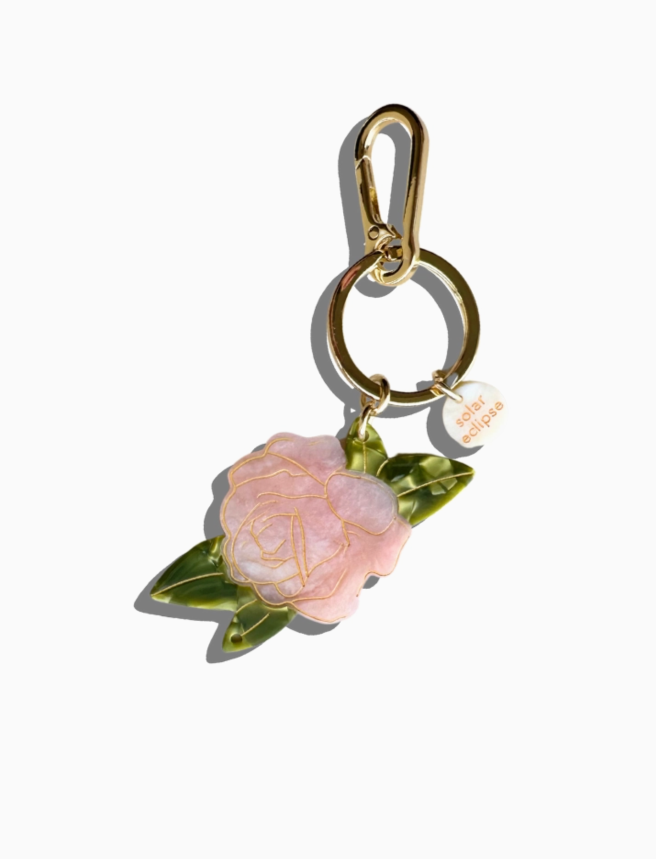 Pink Rose Bag Charm
