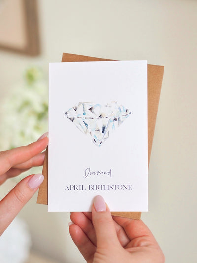 April Birthstone Card - The Cross Decor & Design