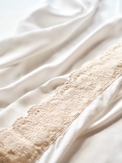 Madera Luxe White Donella Lace Bedding - The Cross Decor & Design