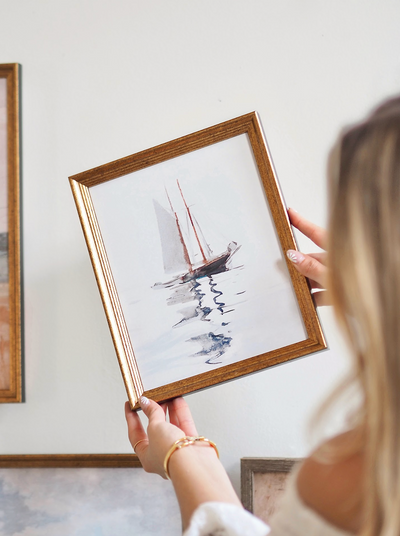 Sailboat Framed Canvas Print | 8x10 - The Cross Decor & Design