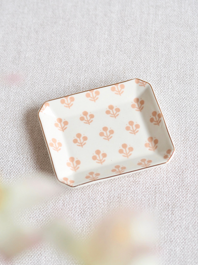 Rose Floral Trinket Tray - The Cross Decor & Design
