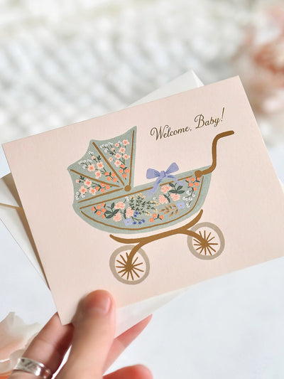 Floral Pram Card - The Cross Decor & Design