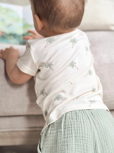 Palm Trees Henley w/ Short - The Cross Decor & Design